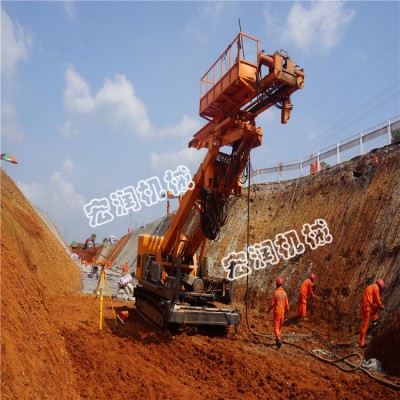 现货供应建筑基坑履带式锚固钻机  山体护坡钻孔机