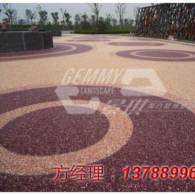 苏州幼儿园彩色透水环保地坪的做法