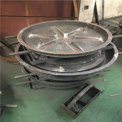 混凝土井盖钢模具制作厂家-定做预制水泥井盖模具-五年使用次数