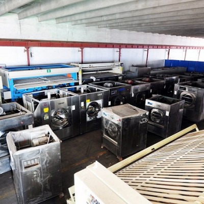 保定市海狮二手双棍烫平机九成新出售酒店使用二手50公斤洗脱机
