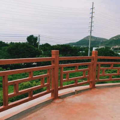泰安水浒建材仿木护栏仿木栏杆水泥护栏河道护栏湖北厂家直销
