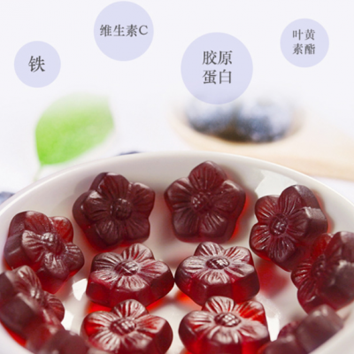 叶黄素酯蓝莓软糖代加工/蓝莓压片糖果OEM贴牌厂家