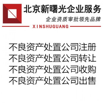 申请不良资产处置公司条件