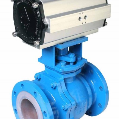 衬氟气动球阀Q641FS 气动球阀厂家
