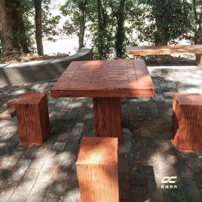 福建仿木方桌 红木象棋方桌 园林小品鼎成龙升景观工程设计