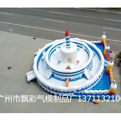 湖北充气儿童城堡批发充气蛋糕城堡蹦蹦床定制充气网红跳床
