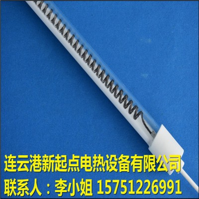 半镀白全白编织石英加热鞥管——半镀白加热灯管编织丝加热管
