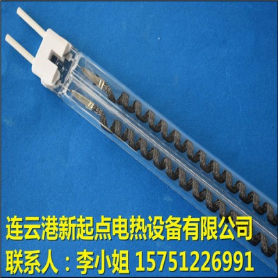 双孔单端是一个加热灯管 单端出线的碳纤维管加热器