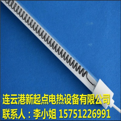 半镀白反射碳纤维石英加热灯管