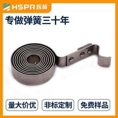 加工涡卷弹簧玩具不锈钢平面涡卷弹簧来图定制发条回位平面卷簧