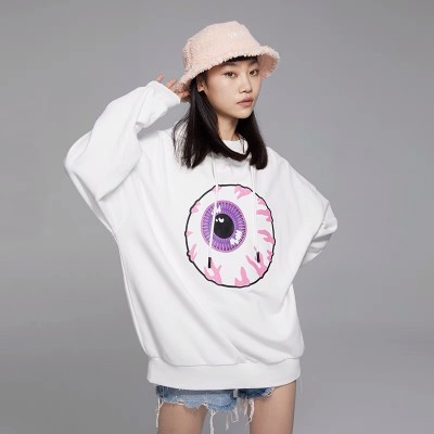 大眼球潮牌连帽卫衣港风休闲套头衫品牌折扣女装直播间引流货源