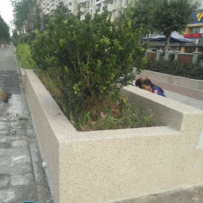 彩色露骨料水洗石路面墙面施工工艺精湛