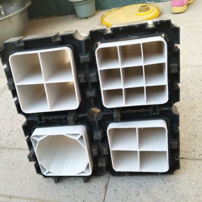 PVC栅格管枕 92#107#方管枕通讯电缆管排管用品