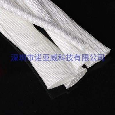 厂家供应耐高温定纹管白色玻璃纤维管绝缘阻燃自熄管批发