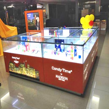 厦门珠宝展示柜木质烤漆柜台定做