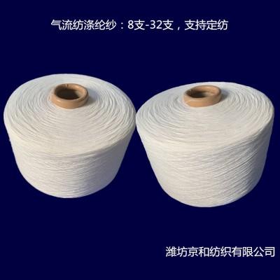 气流纺涤纶纱 10支大化纤 全涤纱 纯涤纱线 t10s