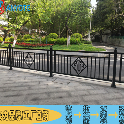 广州木棉花机非分隔栏 路侧甲型护栏 佛山市政道路栏杆定做