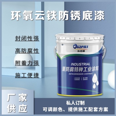 电厂市政化工厂钢结构网架用环氧云铁防锈底漆 优秀的耐汽油性