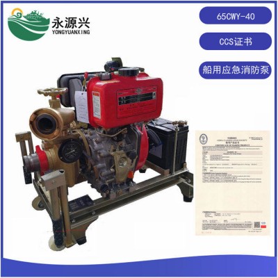 厂家65CWY-40船用应急消防泵186FA柴油机CCS