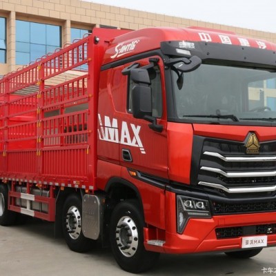 豪沃MAX国六九米六高栏载货车价格