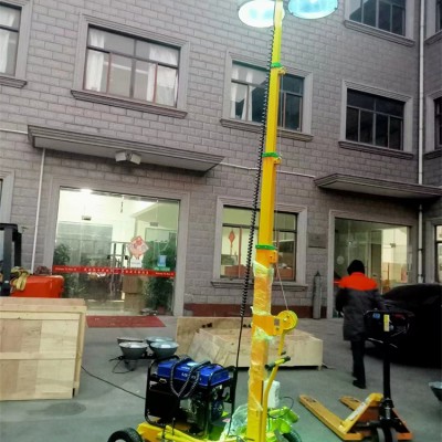 手摇杆推车式移动照明升降应急工作灯雅马哈发电机组