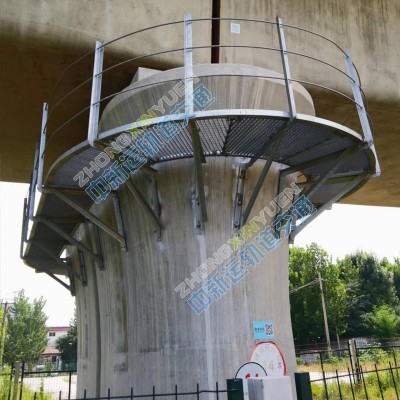 空心实心墩吊围栏 铁路桥梁防腐吊篮爬梯