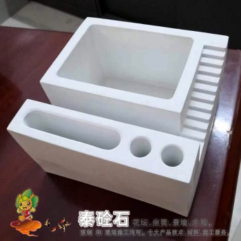 泰科砼施工花坛坐凳人造石