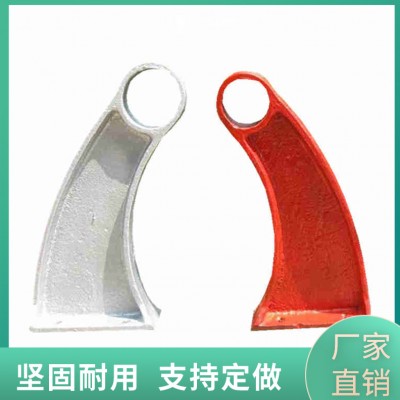 高架桥公路防撞栏杆 隔离用铸铁护栏支座 牛角探头支撑架
