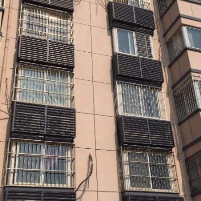 商业场所铝合金空调罩河北任丘生产厂家