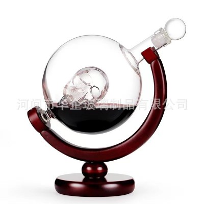 河间华企吹制玻璃工艺酒瓶高档酒具大容量泡酒器高硼硅玻璃瓶