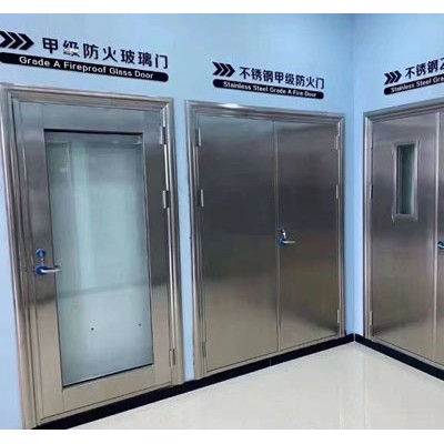 不锈钢防火门河北厂家，商城不锈钢大玻璃防火门安装厂家