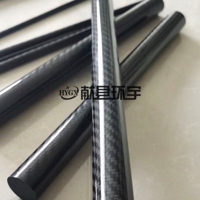 定制加工平纹亮光碳纤维棒高强度纤维棒风筝菜棚帐篷支撑架