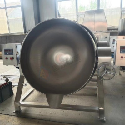 果酱熬制夹层锅奶豆腐熬制搅拌锅牛肉卤煮锅可倾式火锅底料炒料机
