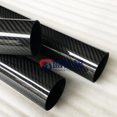 盛仕铭3K碳纤维管材 斜纹哑光碳管 纹路清晰 碳纤维管定制