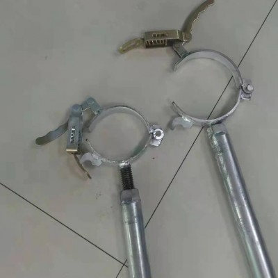 矿用单体支柱防倒装置直连杆 两个弧形抱箍对称 使用方便