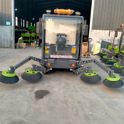 厂家直销挂桶纯电动四轮7刷扫地车一台价格多少钱