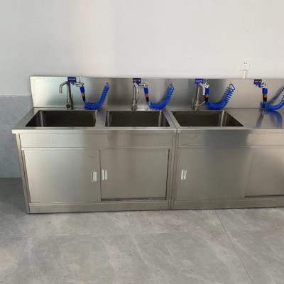 内镜清洗水槽不锈钢带背板加干燥台