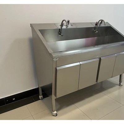 不锈钢洗手池单人位、双人位洗手池可定制安装