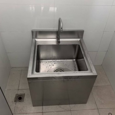 洗手池304不锈钢 感应刷手槽