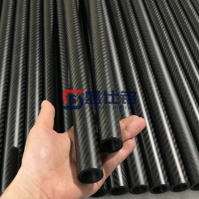 碳纤维圆管空心管 3K 平纹斜纹 航模车架机械支撑杆