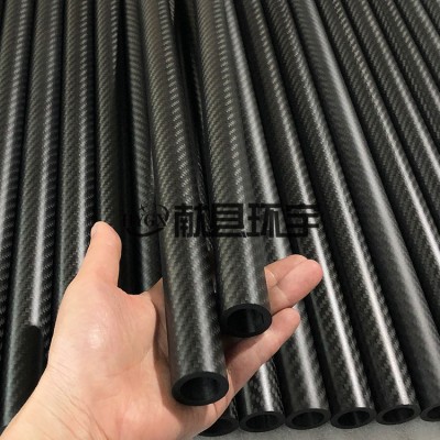 碳纤维圆管空心管3K平纹斜纹航模车架机械支撑杆
