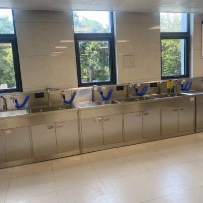 不锈钢器械清洗水槽双槽加干燥台